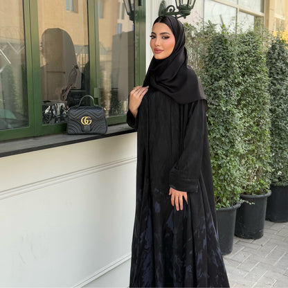 Elara Navy Abaya Fabric