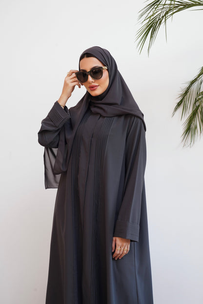 Grace dark grey Abaya