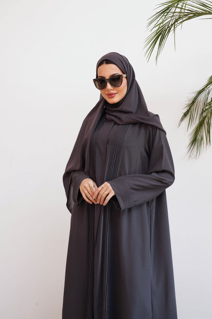 Grace dark grey Abaya